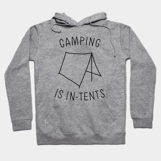 In-Tents Camper Black Hoodie by GAz